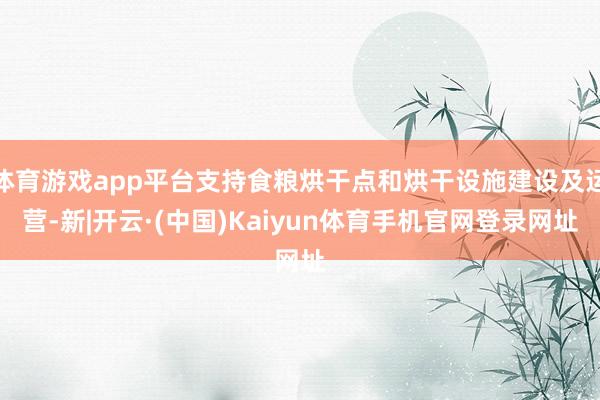 体育游戏app平台支持食粮烘干点和烘干设施建设及运营-新|开云·(中国)Kaiyun体育手机官网登录网址